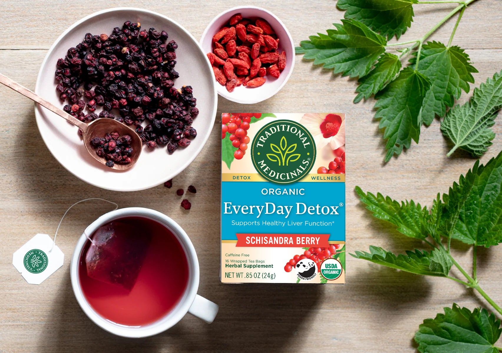 EveryDay Detox Schisandra Berry tea steeping