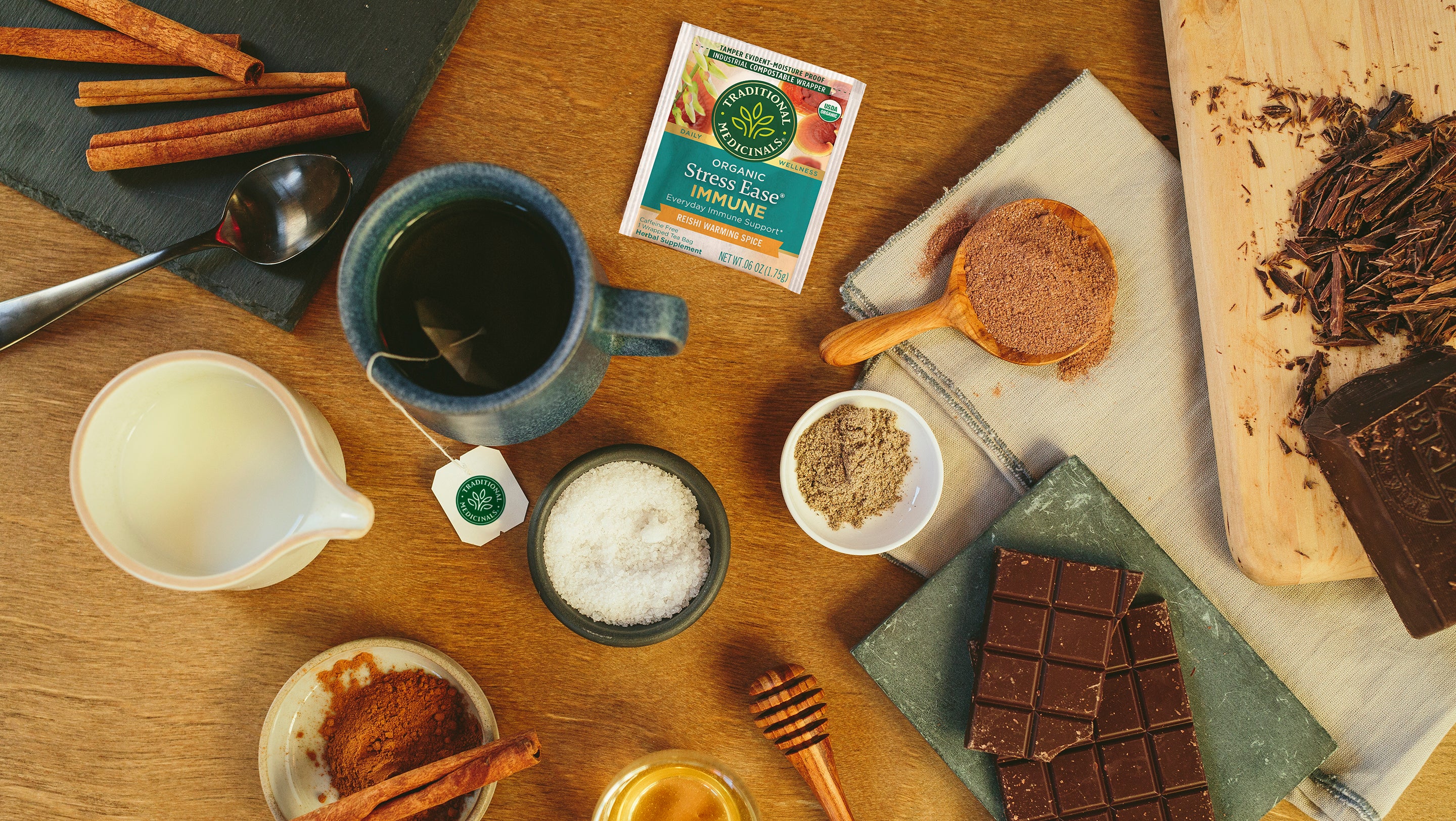 Stress Ease Immune Hot Cocoa Hot Chocolate Ingredients